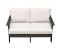 Hazelnut Polymer Loveseat with Sunbrella® Cushions