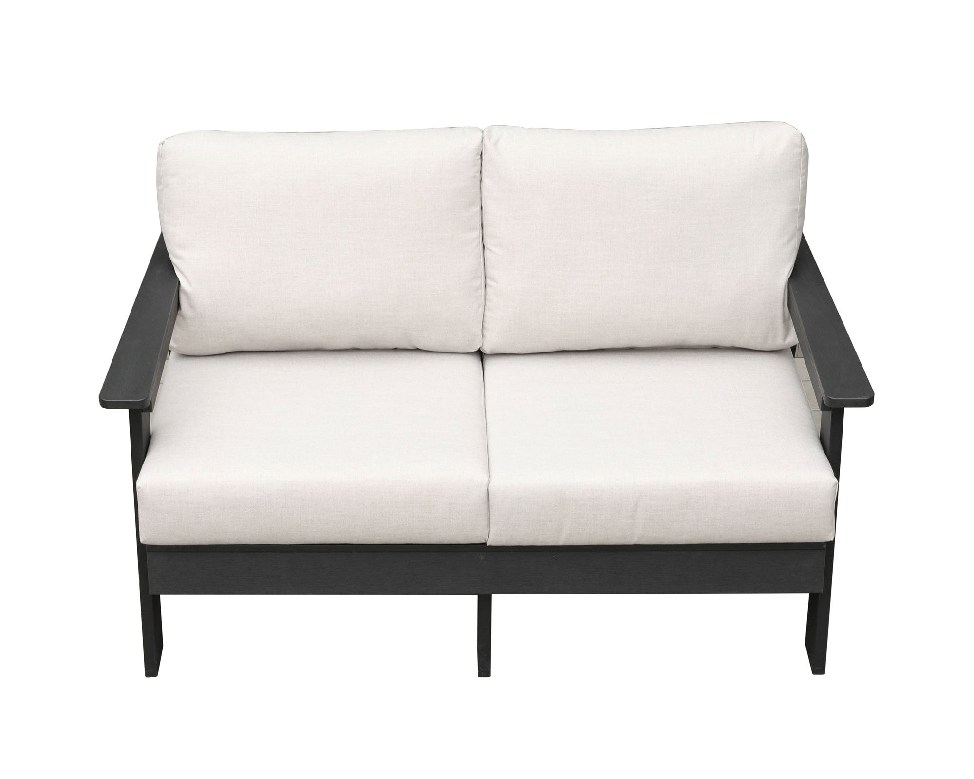 Hazelnut Polymer Loveseat with Sunbrella® Cushions