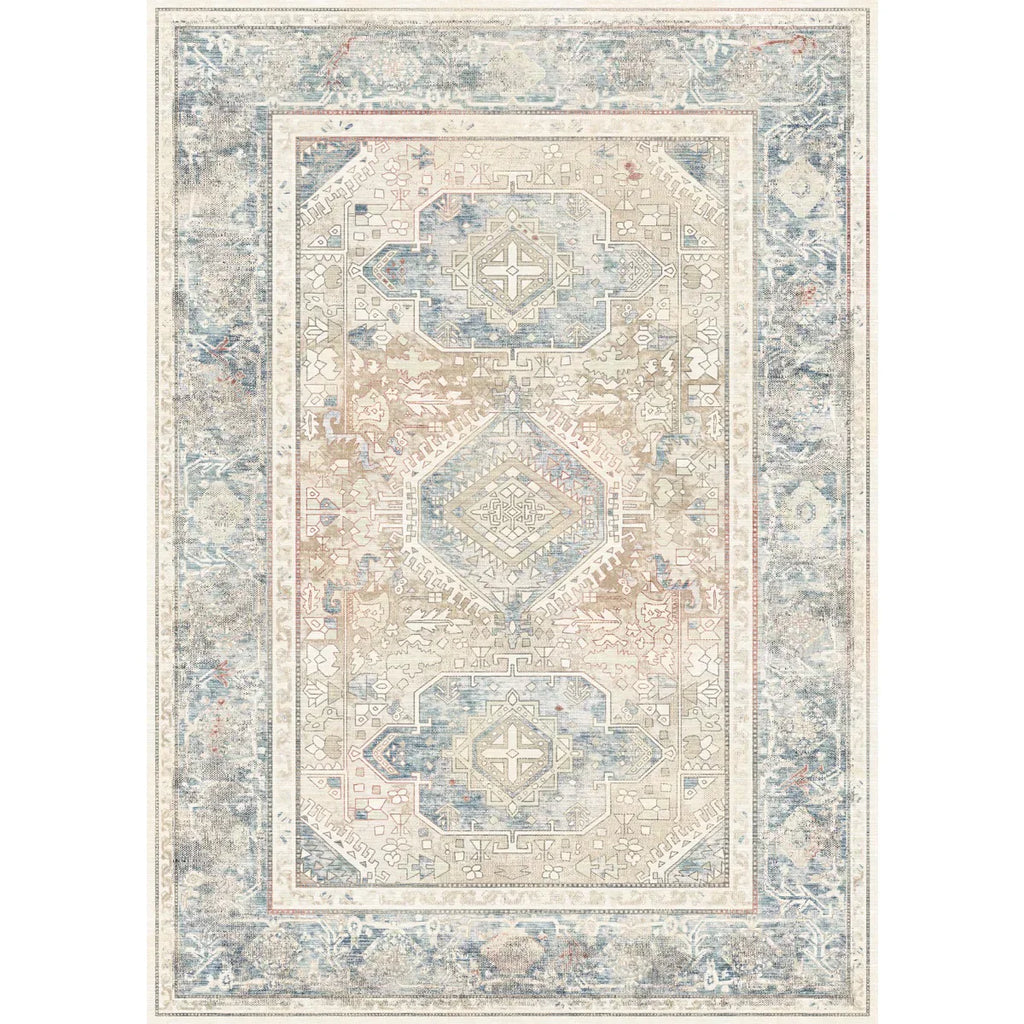 Elera Blue Red Beige Rug