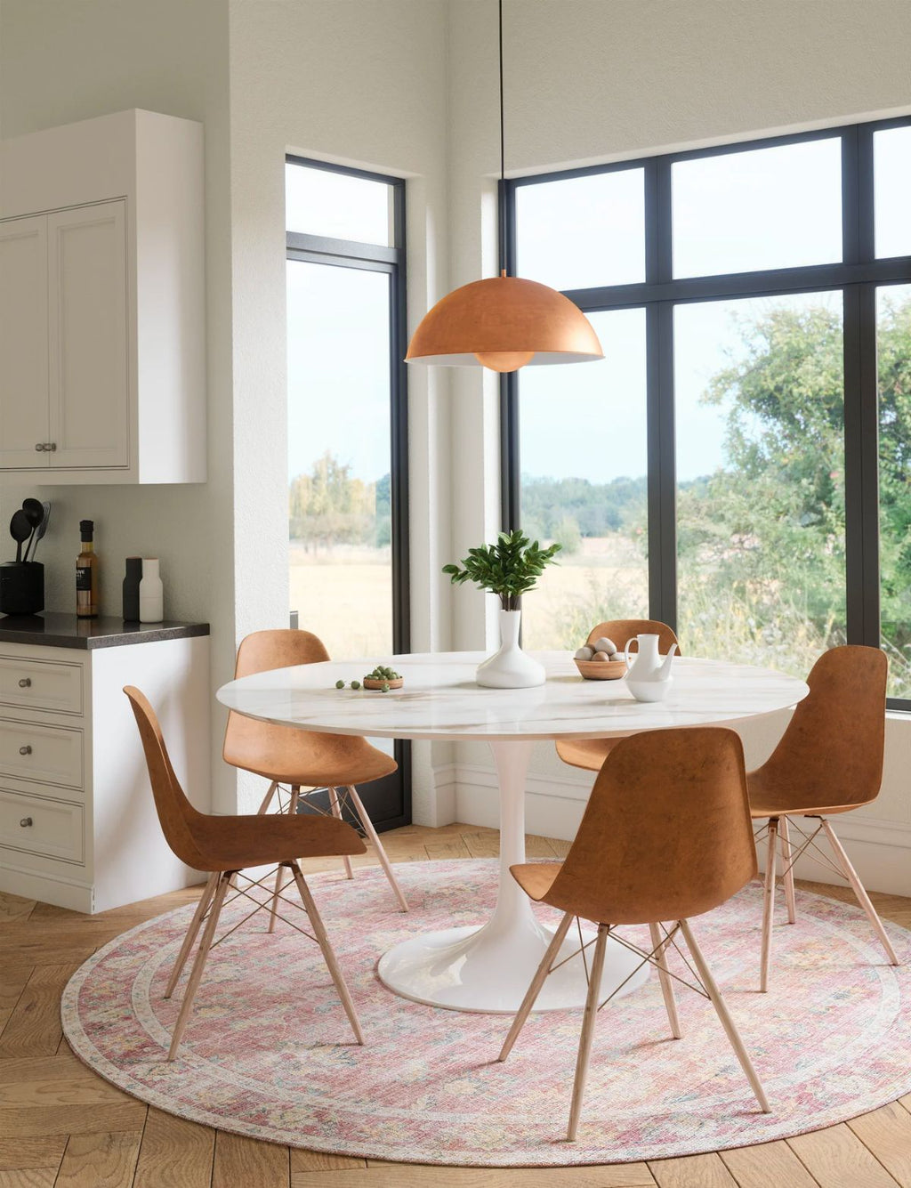 Elyse Pink Yellow Rug