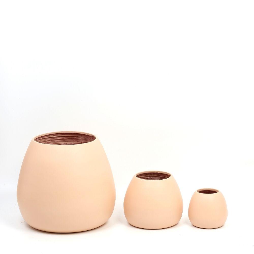 Margo - Peach Bamboo Floor Planter
