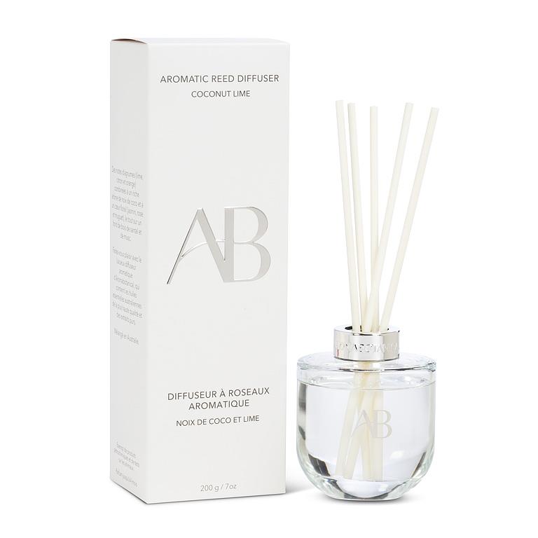 Coconut Lime Reed Diffuser with Tropical Citrus Scent by Aromabotanical
