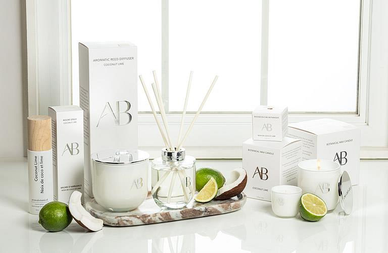 Coconut Lime Reed Diffuser with Tropical Citrus Scent by Aromabotanical