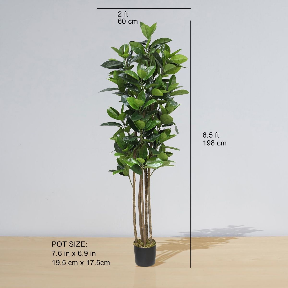 Encanto Artificial Rubber Potted Plant (Multiple Sizes)