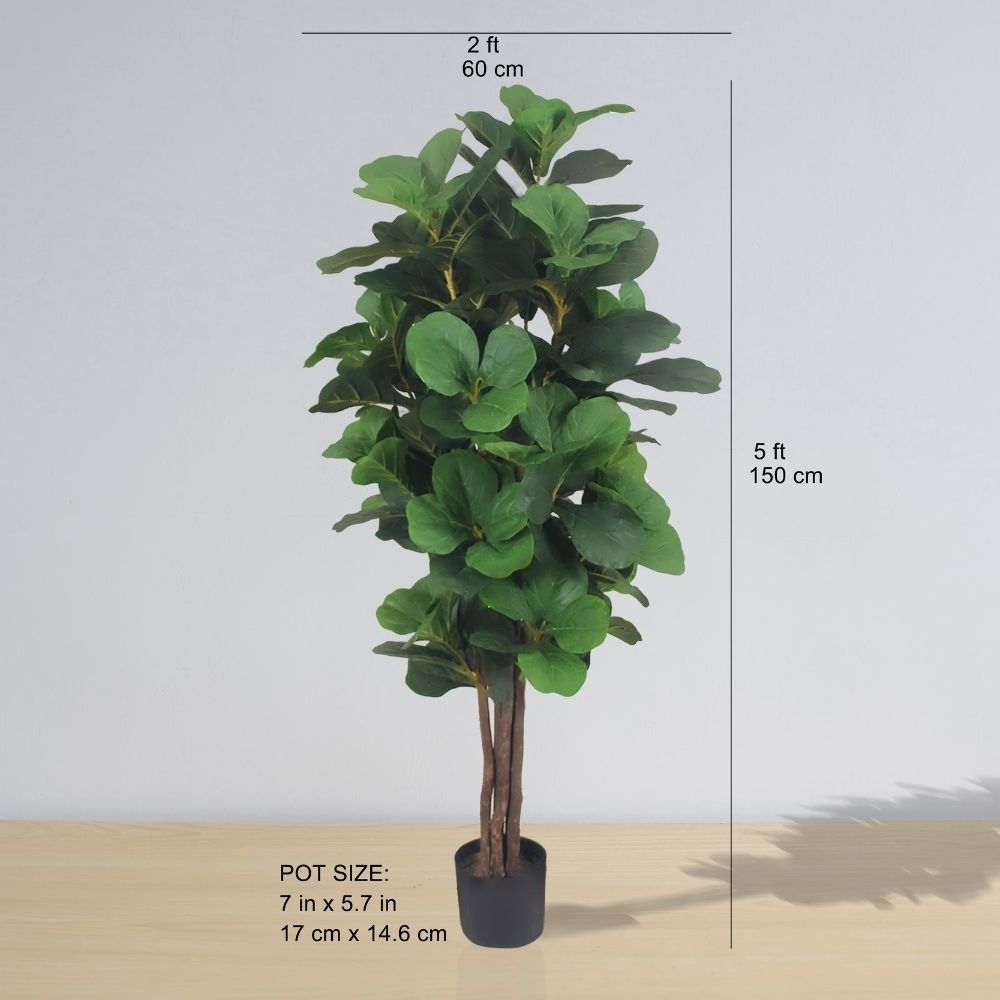 Guatape Artificial Fiddle Leaf Potted Plant (Multiple Sizes)