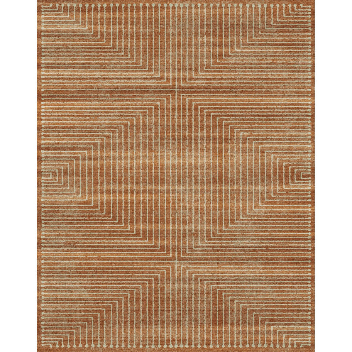 Bond Natural Orange Ivory Rug