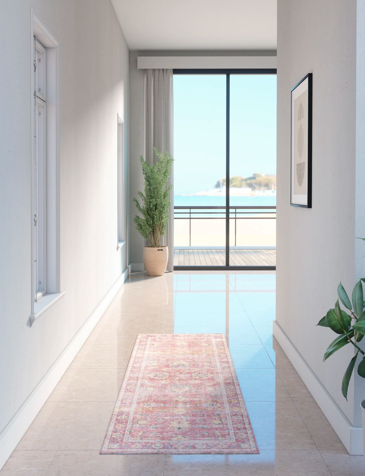 Elyse Pink Yellow Rug