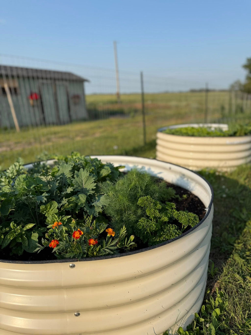 17" Tall Round Garden Bed Kit