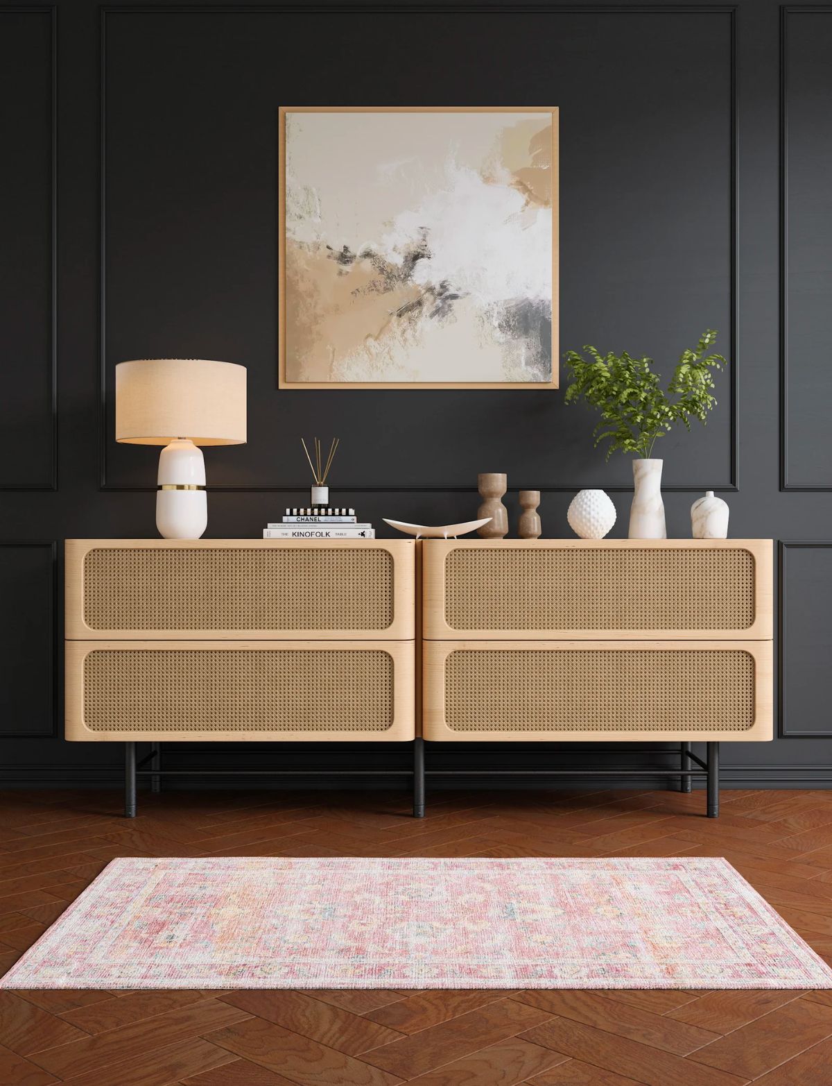 Elyse Pink Yellow Rug