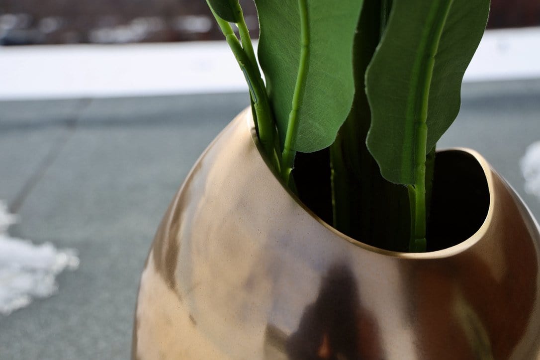 Fina - Brass Floor Planter (Multiple Sizes)
