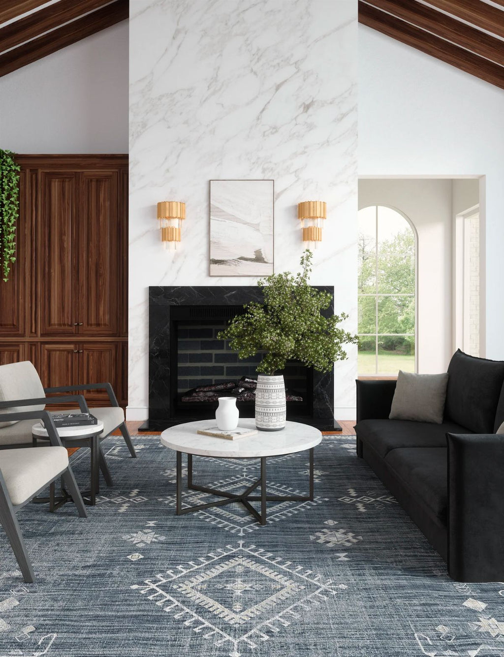 Khaleesi Black Yellow Sand Rug