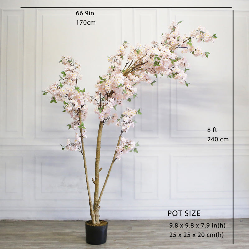 Blossom Artificial Potted Tree 8'