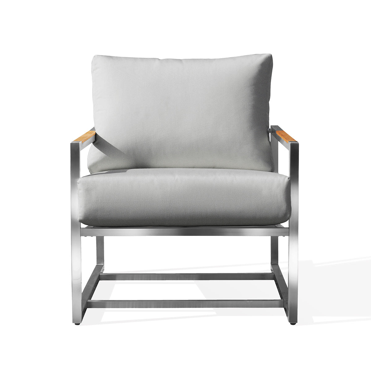 Acacia Stainless Steel Club Chair with Sunbrella® Cushions