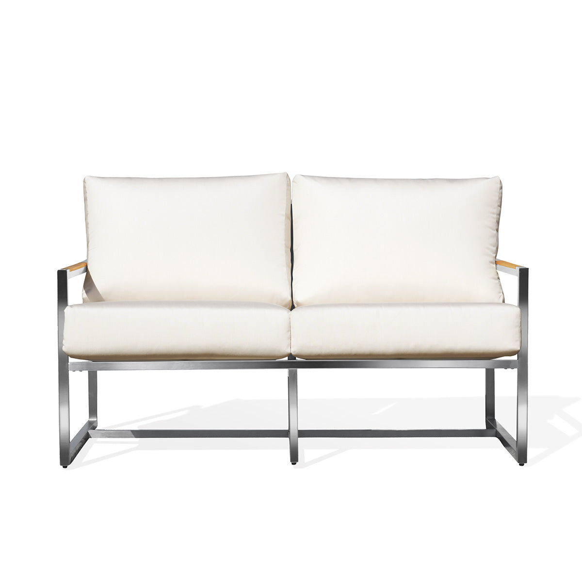Acacia Stainless Steel Loveseat with Sunbrella® Cushions