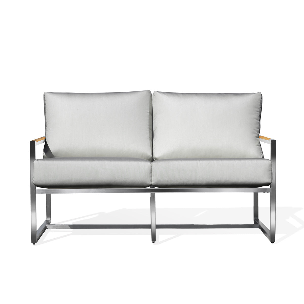 Acacia Stainless Steel Loveseat with Sunbrella® Cushions