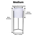 Cira - White Mid-Century Planter With Black Metal Stand (Multiple Sizes)