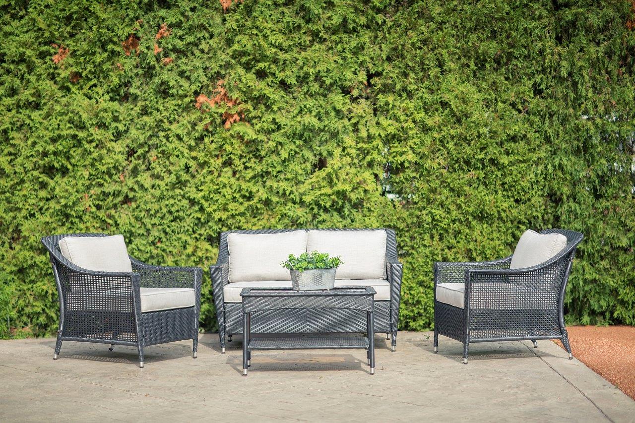 Camus 4-Piece Wicker Outdoor Conversational Set with Sunbrella® Cushions
