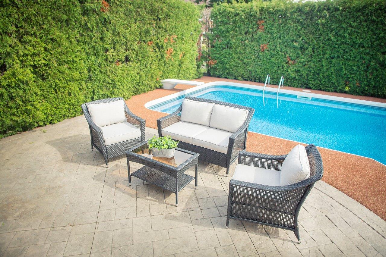 Camus 4-Piece Wicker Outdoor Conversational Set with Sunbrella® Cushions