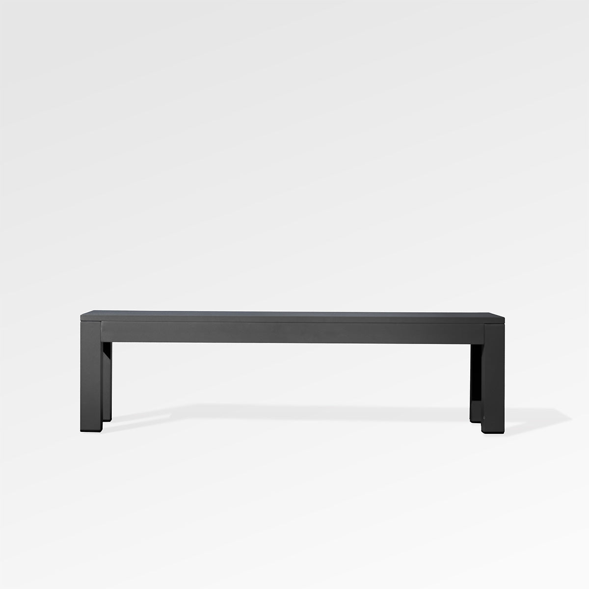 Chestnut Lux Black Aluminum Dining Bench