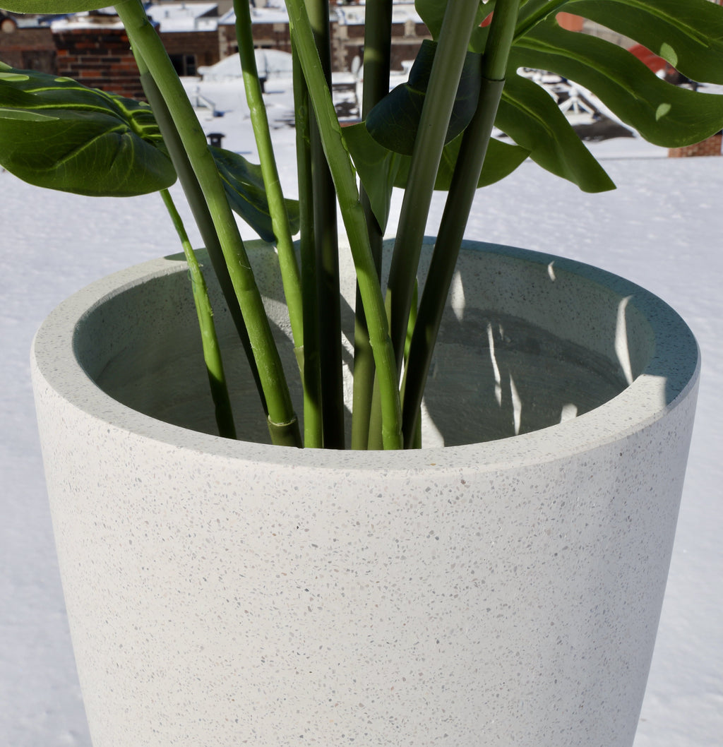 Lazio White Cement Planter (Multiple Sizes)