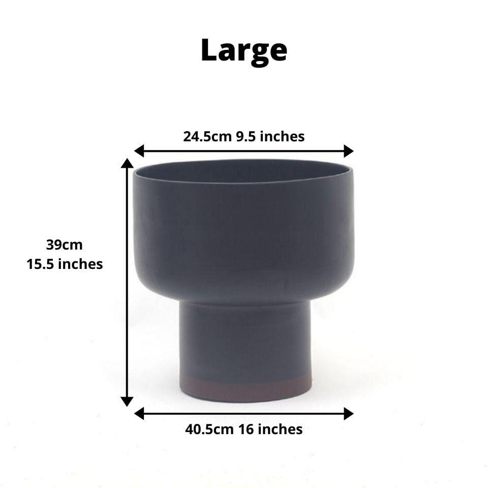 Elle - Black Bamboo Mid-Century Mushroom Planter