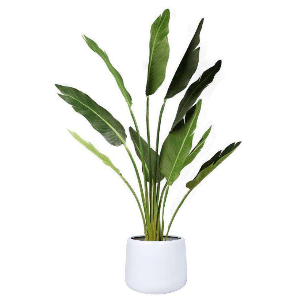 Fabi - White Brass Floor Planter