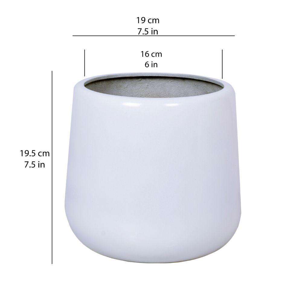 Fabi - White Brass Floor Planter