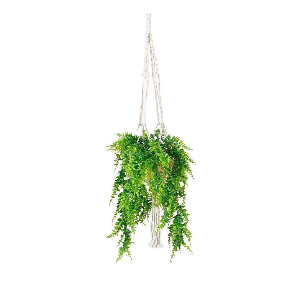 Franco Faux Potted Macrame Hanging Plant (3.8 Feet)