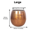 Gaby - Copper Brass Mid-Century Planter (Multiple Sizes)