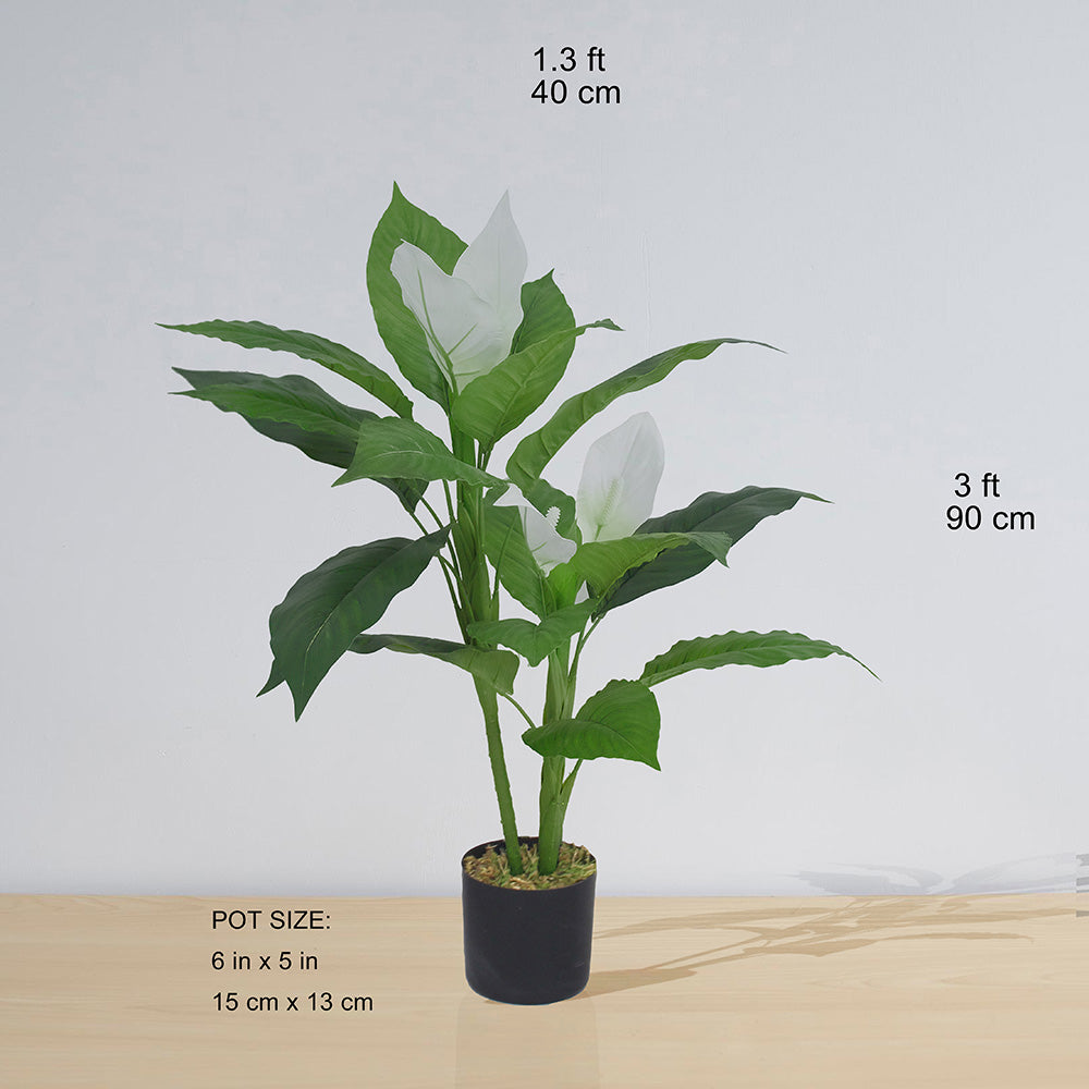 Belen Artificial Anthurium Leaf Potted Plant (Multiple Sizes)