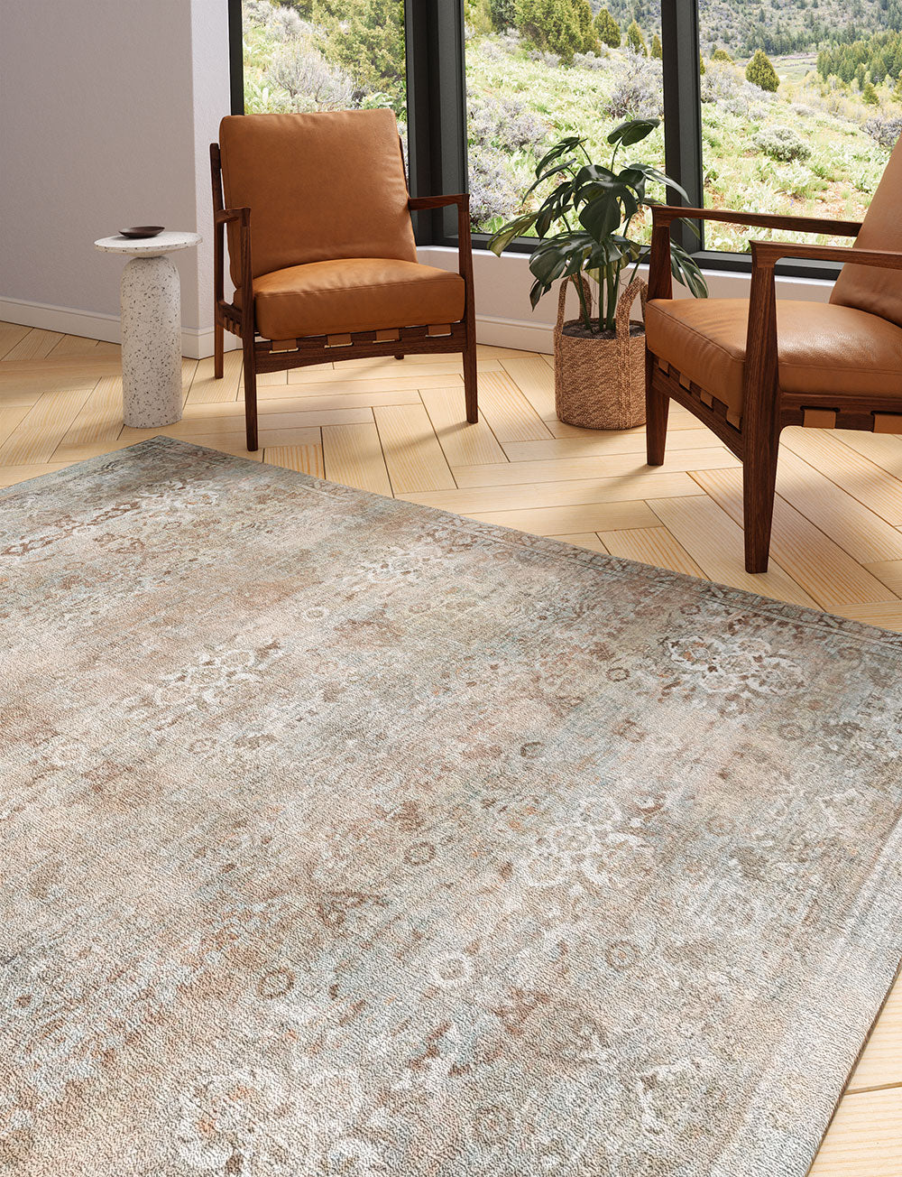 Kissara Beige Blue Rug