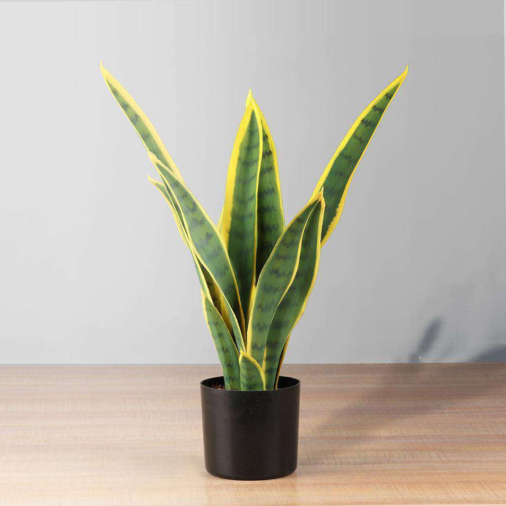 Leti Artificial Snake Sansevieria Potted Plant 21''