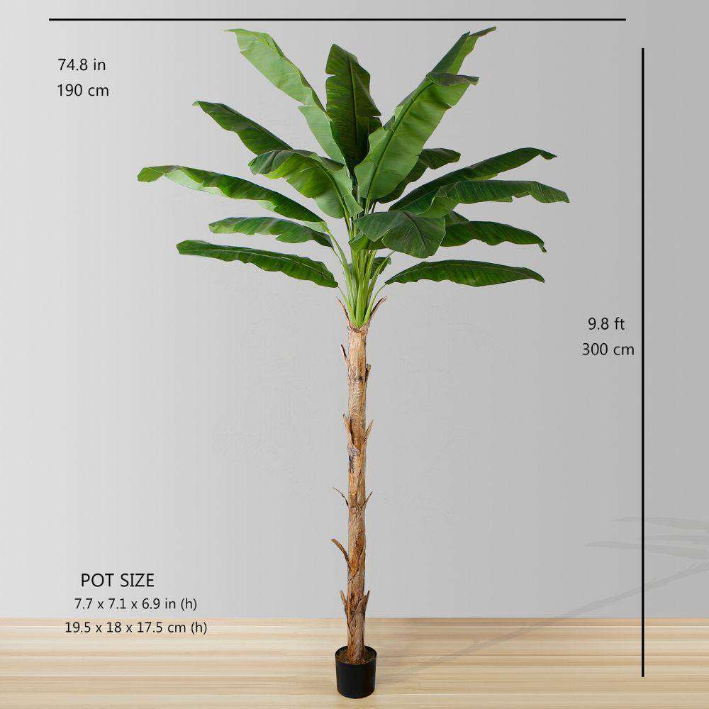 Leya Artificial Banana Tree Potted Plant 10'