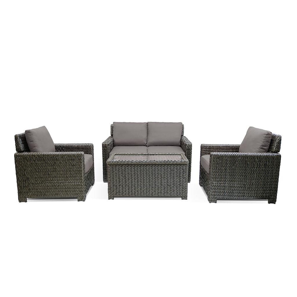 Laguna Point 5-Piece Wicker Outdoor Conversational Loveseat Set