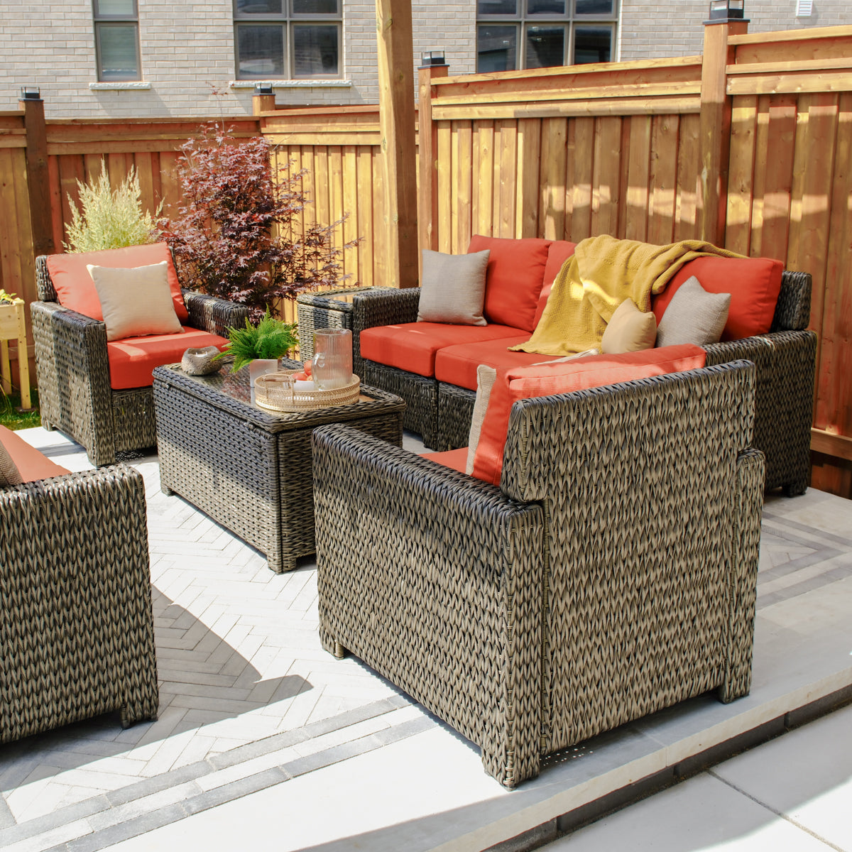 Laguna Point 4-Piece Wicker Outdoor Conversational Set