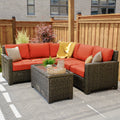Laguna Point 6-Piece Wicker Outdoor Sectional Set with Coffee Table