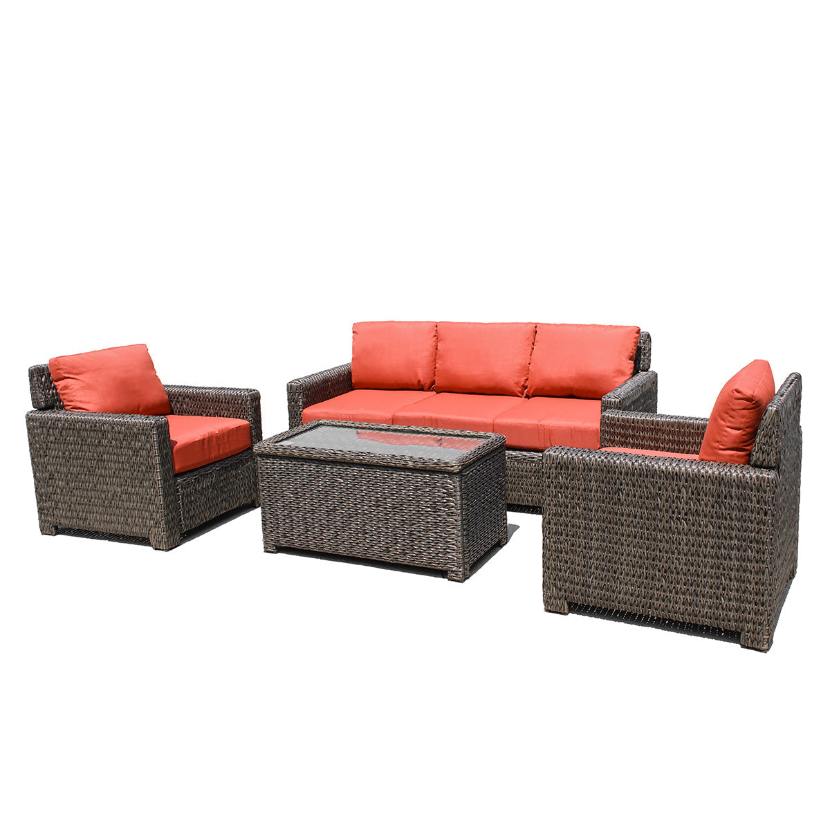 Laguna Point 4-Piece Wicker Outdoor Modular Conversational Set
