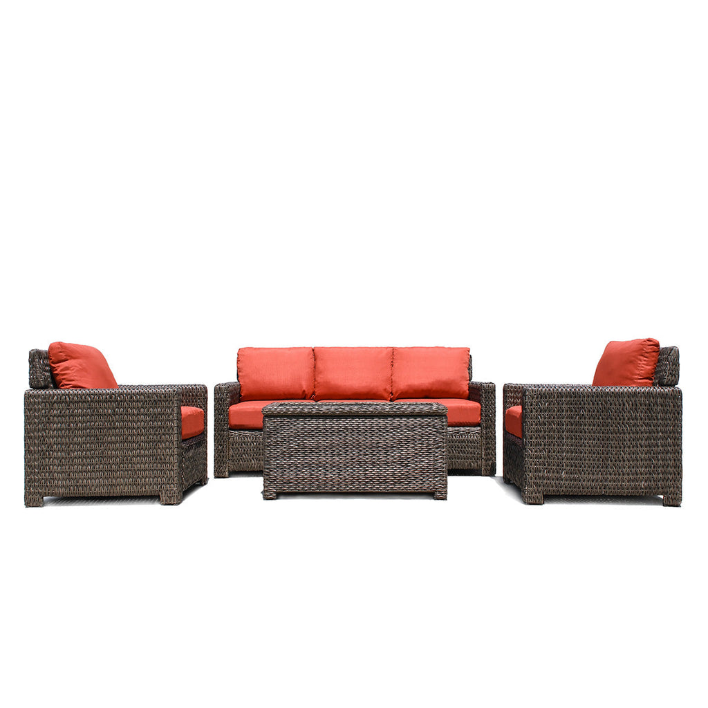 Laguna Point 4-Piece Wicker Outdoor Modular Conversational Set