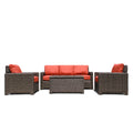 Laguna Point 4-Piece Wicker Outdoor Modular Conversational Set