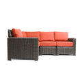 Laguna Point 4-Piece Wicker Outdoor Sectional Set