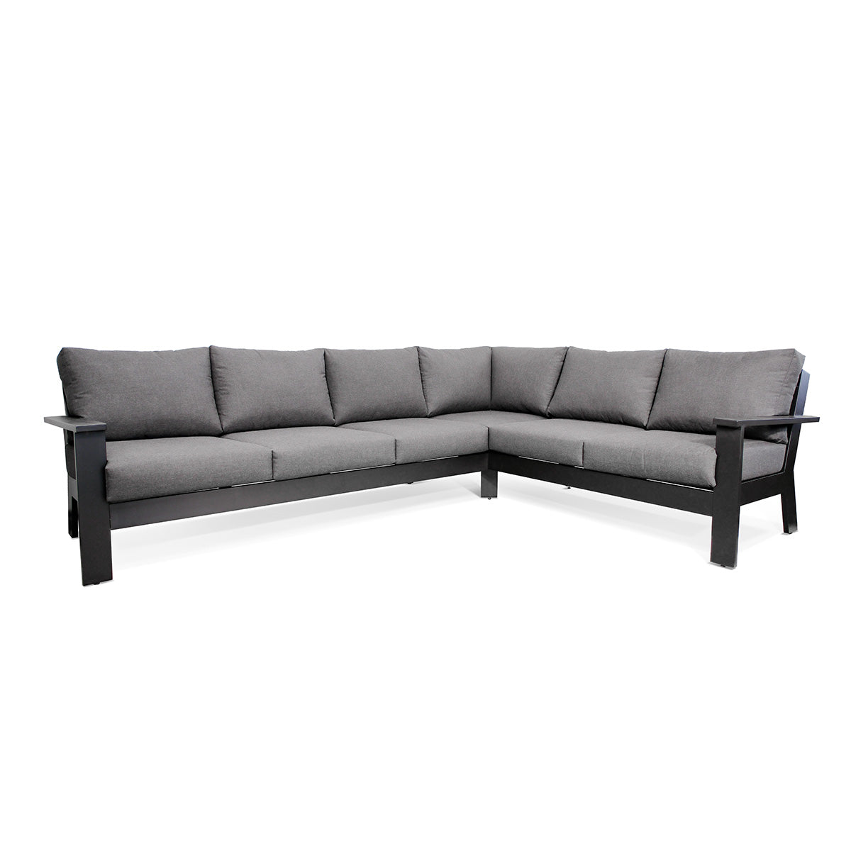 Magnolia Black Aluminum Sectional with Sunbrella® Cushions