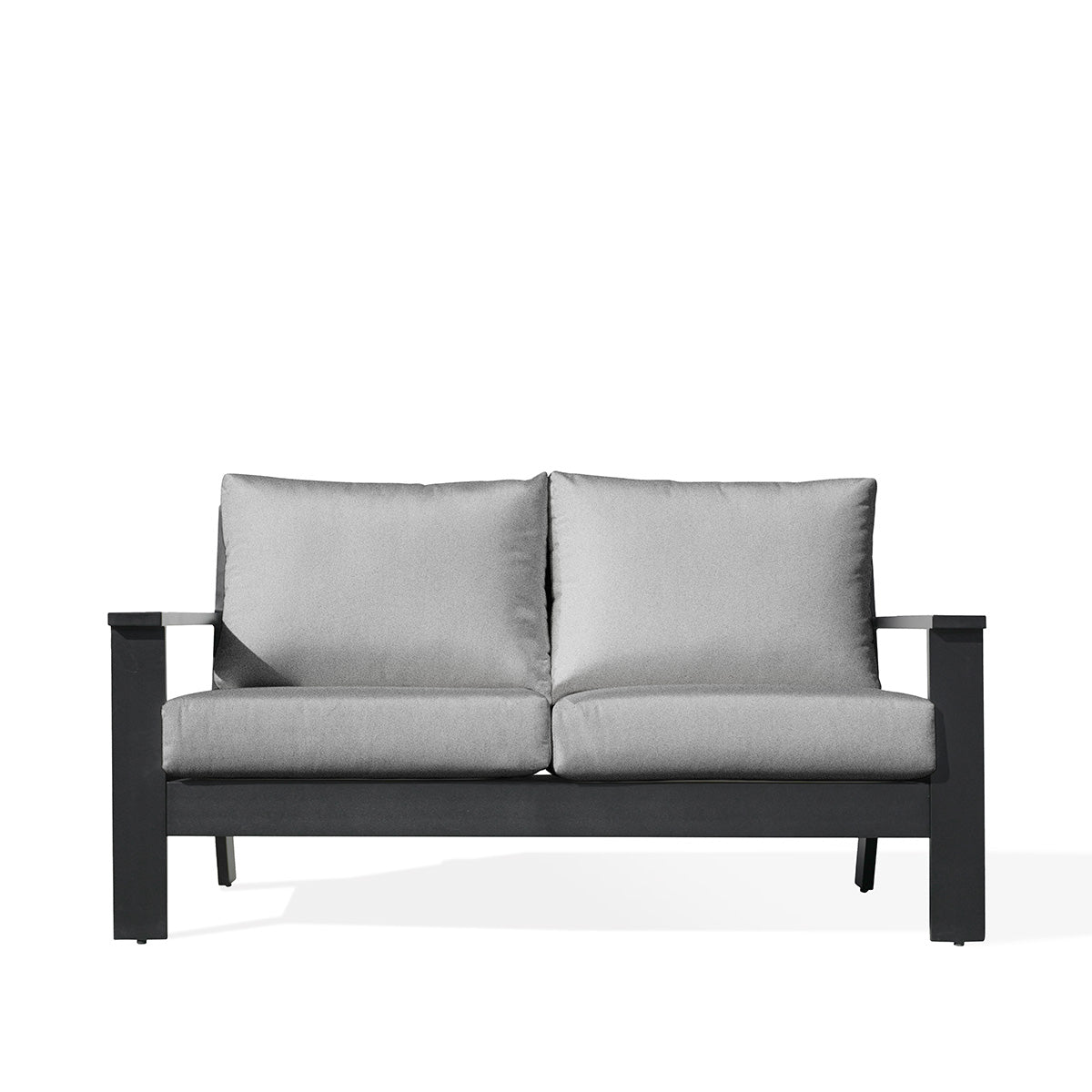 Magnolia Black Aluminum Loveseat with Sunbrella® Cushions