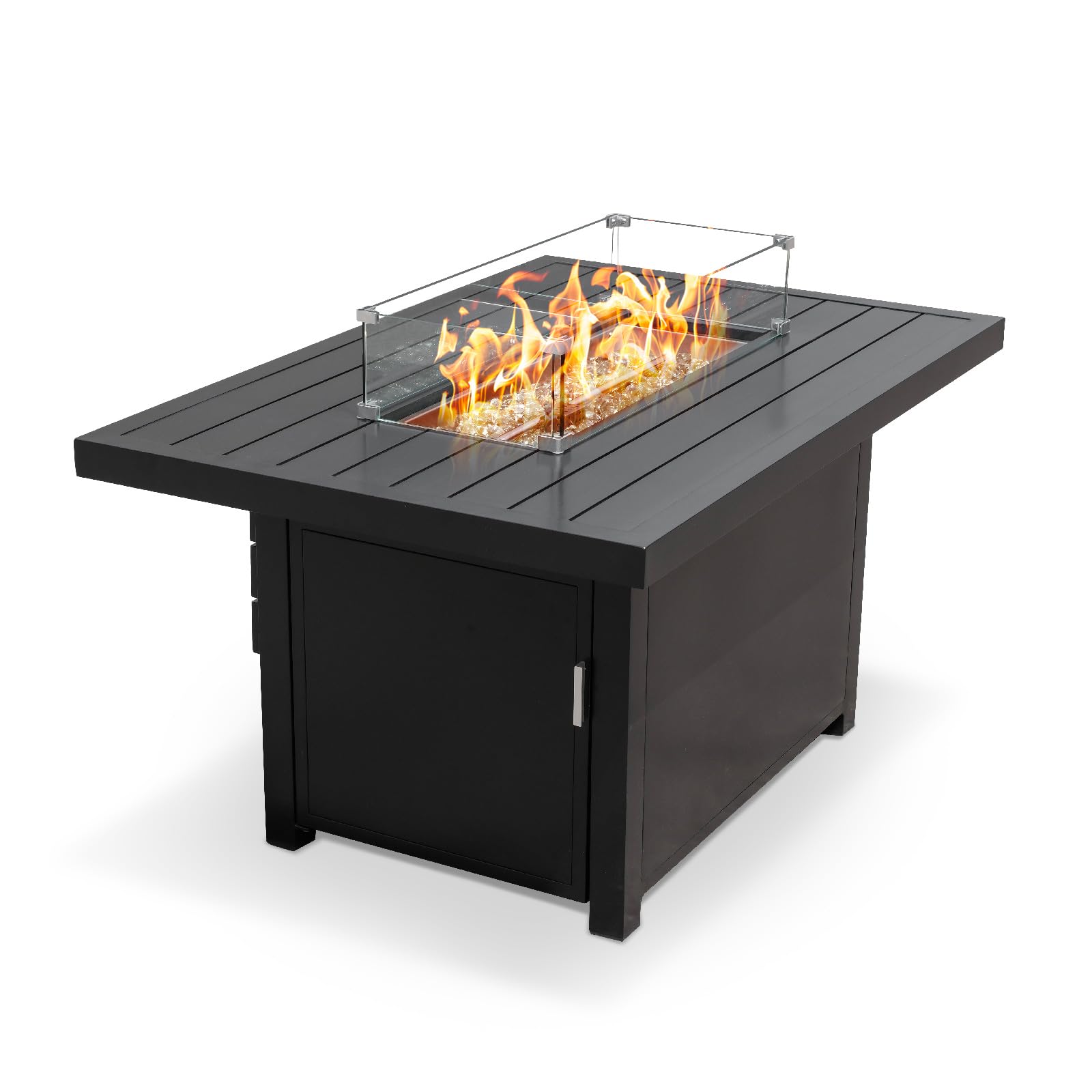Aluminum Propane 48" Rectangle Outdoor Fire Pit Table