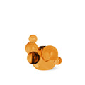 Bubble Crystal Glass Candle Holder - Orange Decorative Sculpture