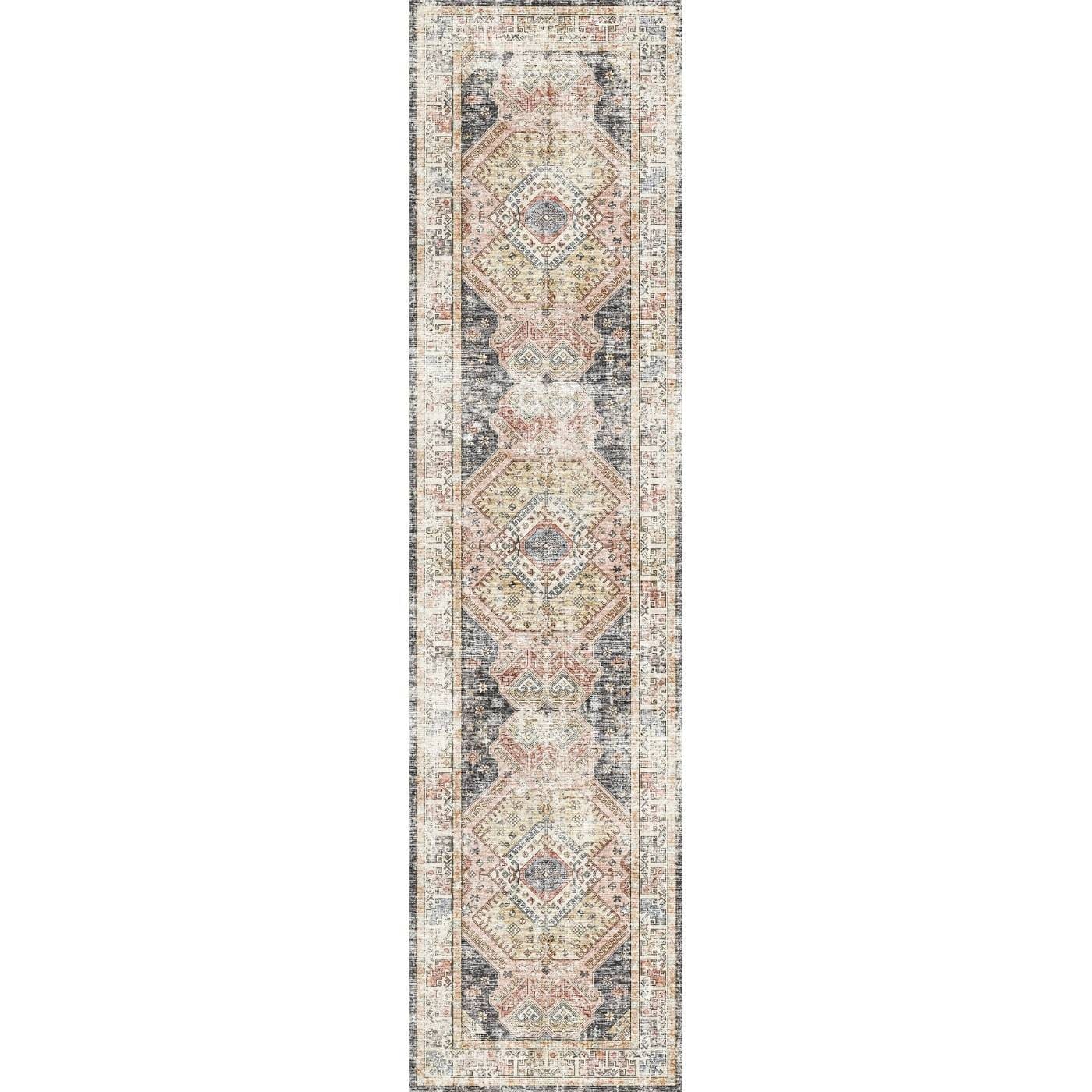 Caspara Orange Black Coral Rug