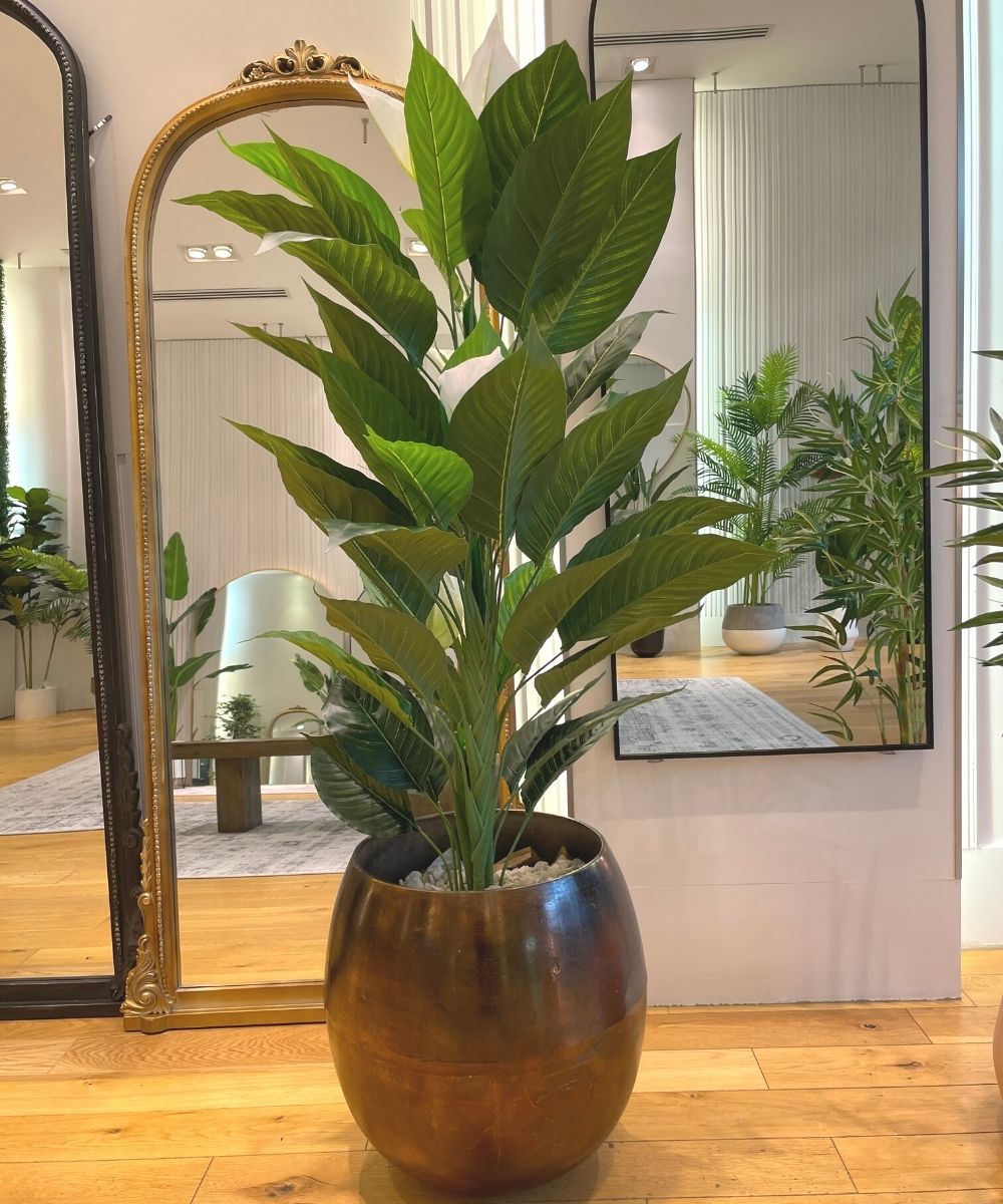 Belen Artificial Anthurium Leaf Potted Plant (Multiple Sizes)