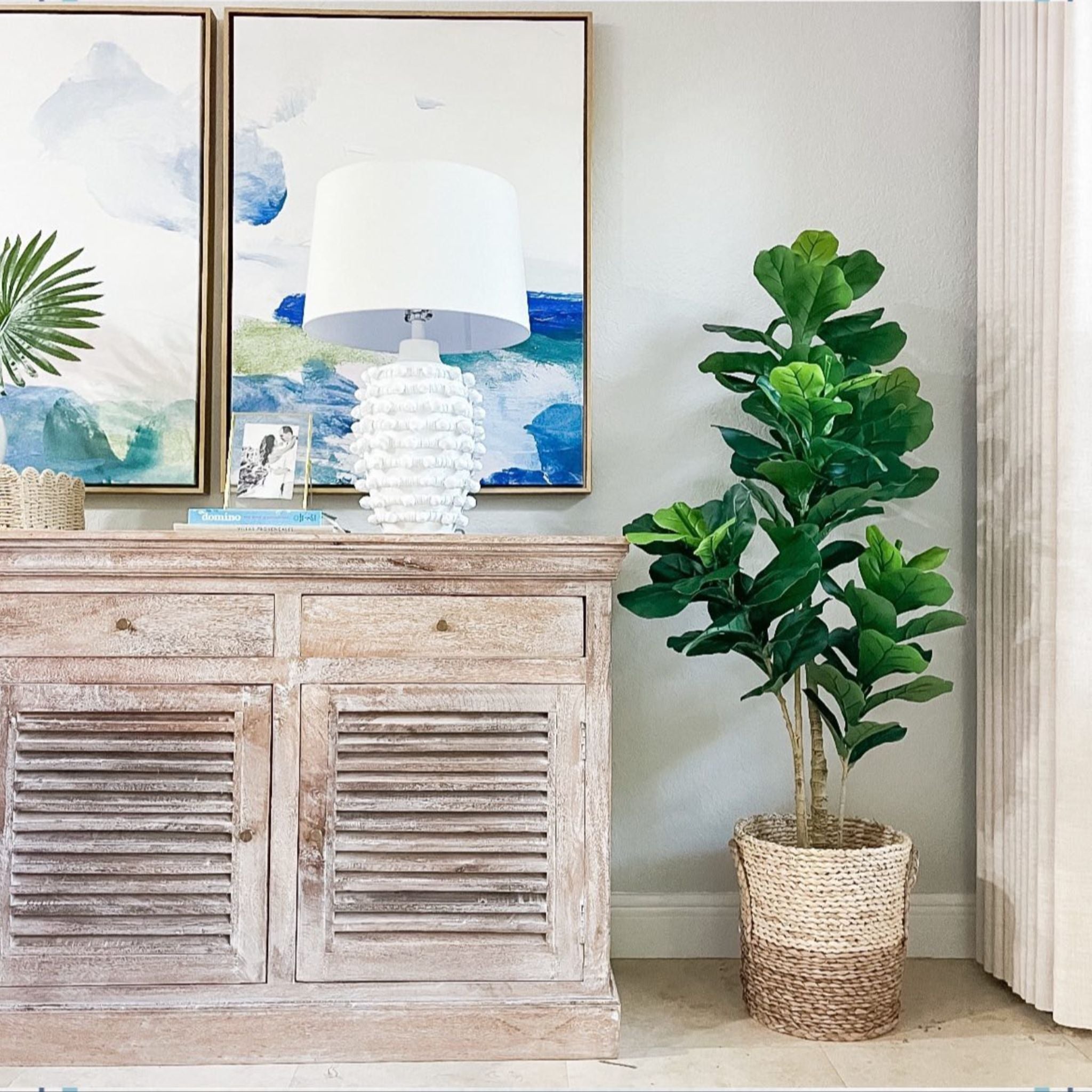 Fafa Artificial Fiddle Leaf Potted Plant (Multiple Sizes)