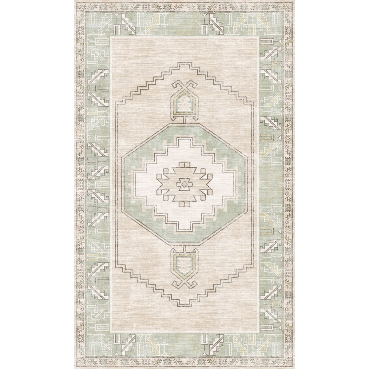 Barbara Light Green Beige Rug