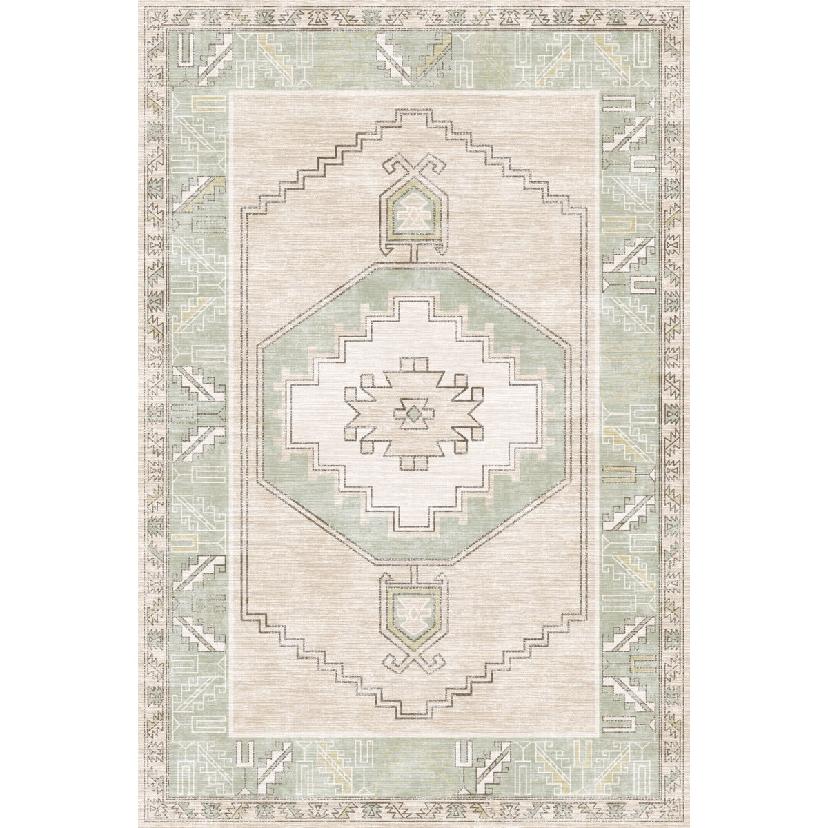 Barbara Light Green Beige Rug
