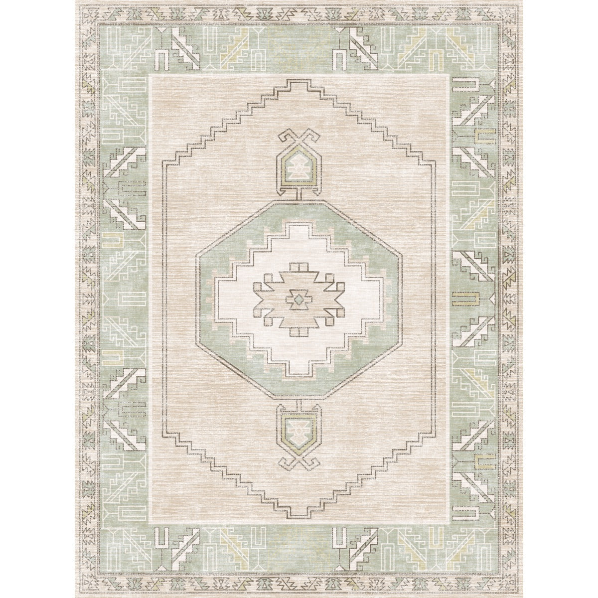 Barbara Light Green Beige Rug